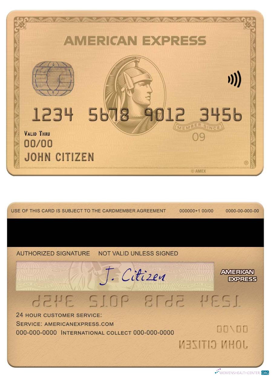 Download USA MOVO bank amex gold card Photoshop template